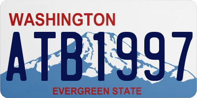 WA license plate ATB1997