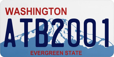 WA license plate ATB2001