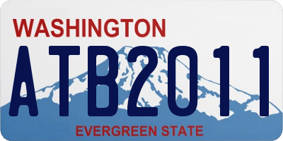 WA license plate ATB2011