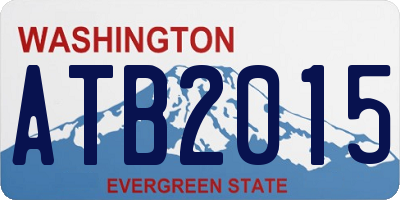 WA license plate ATB2015