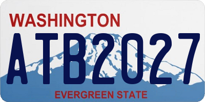 WA license plate ATB2027