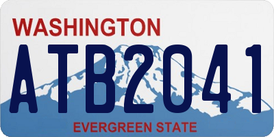 WA license plate ATB2041