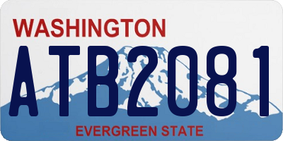 WA license plate ATB2081
