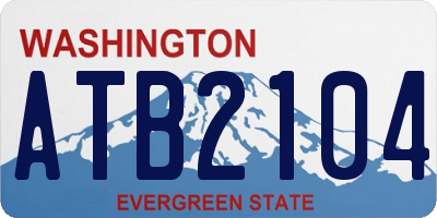 WA license plate ATB2104