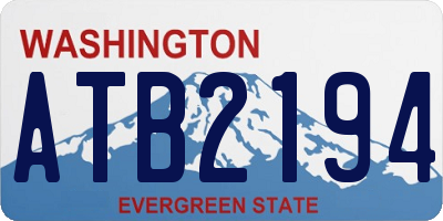 WA license plate ATB2194