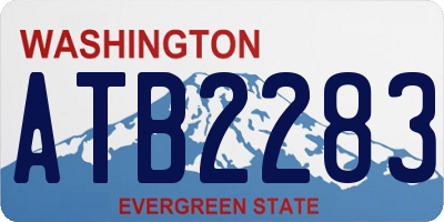 WA license plate ATB2283