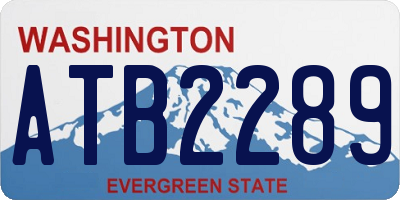 WA license plate ATB2289