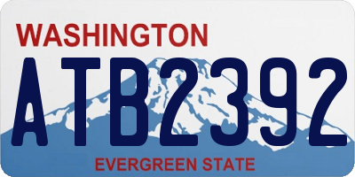 WA license plate ATB2392