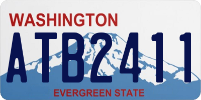 WA license plate ATB2411