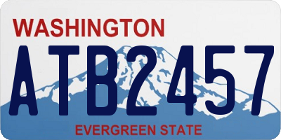 WA license plate ATB2457