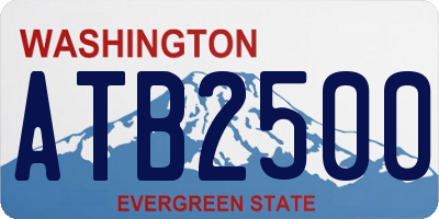 WA license plate ATB2500