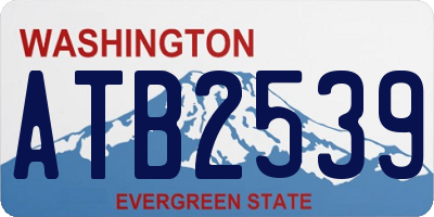 WA license plate ATB2539