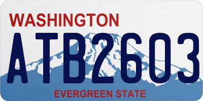 WA license plate ATB2603