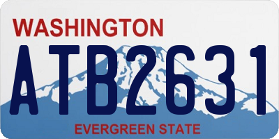 WA license plate ATB2631