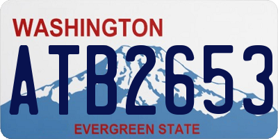 WA license plate ATB2653