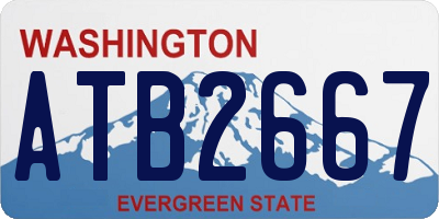 WA license plate ATB2667