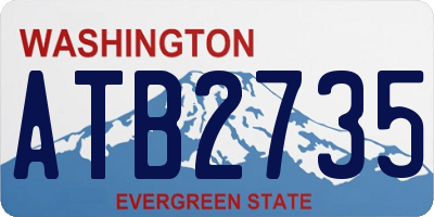 WA license plate ATB2735