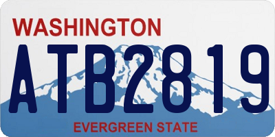 WA license plate ATB2819