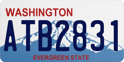 WA license plate ATB2831