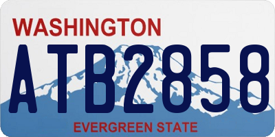WA license plate ATB2858