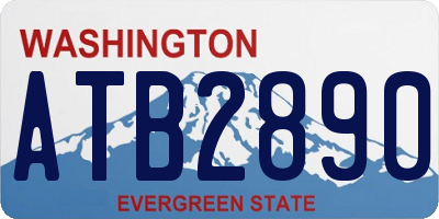 WA license plate ATB2890