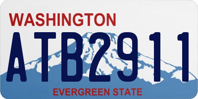 WA license plate ATB2911