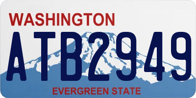 WA license plate ATB2949