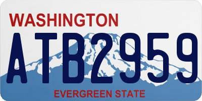 WA license plate ATB2959
