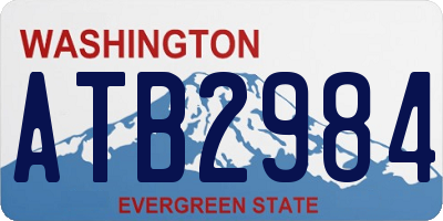 WA license plate ATB2984