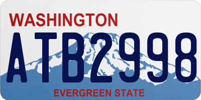 WA license plate ATB2998