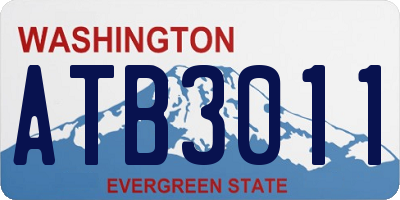 WA license plate ATB3011