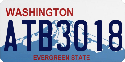 WA license plate ATB3018