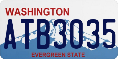 WA license plate ATB3035