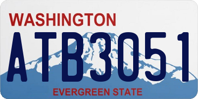 WA license plate ATB3051