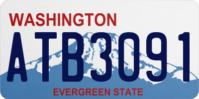 WA license plate ATB3091