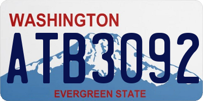 WA license plate ATB3092