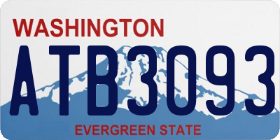WA license plate ATB3093