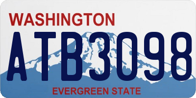 WA license plate ATB3098