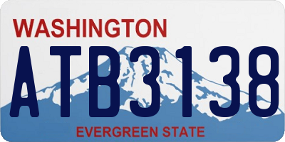 WA license plate ATB3138