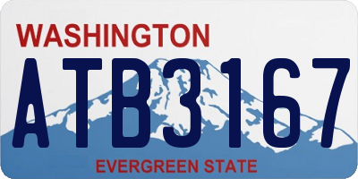 WA license plate ATB3167