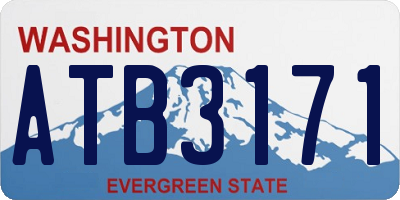 WA license plate ATB3171