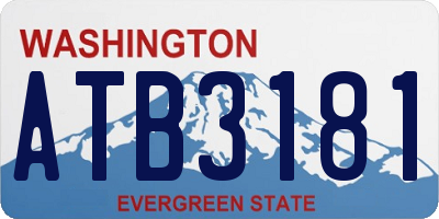 WA license plate ATB3181