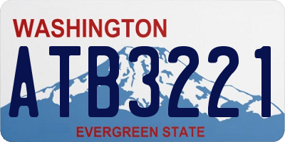 WA license plate ATB3221