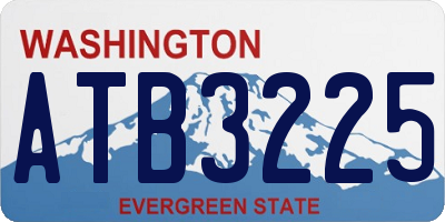 WA license plate ATB3225