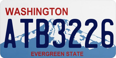 WA license plate ATB3226