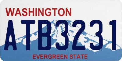 WA license plate ATB3231
