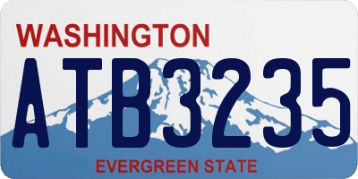 WA license plate ATB3235