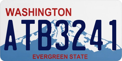 WA license plate ATB3241