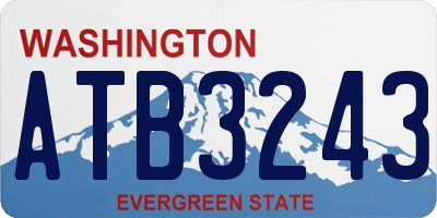 WA license plate ATB3243