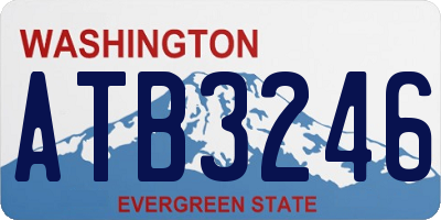 WA license plate ATB3246